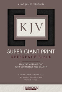 KJV Super Giant Print Reference Bible, Black, Indexed