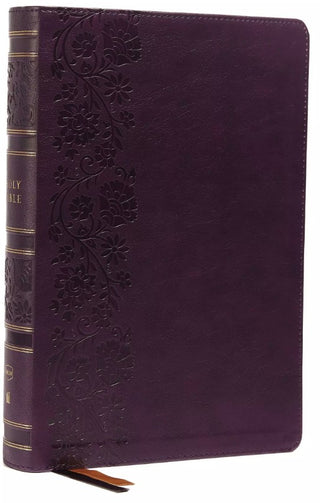 NKJV Single-Column Wide Margin Reference Bible, Purple Leathersoft