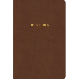 KJV Large Print Thinline Bible, Value Edition, Brown Leather