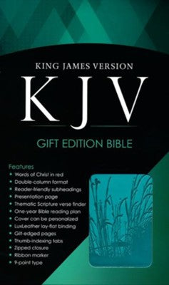 KJV Gift Bible, Turquoise, Thumb Indexed