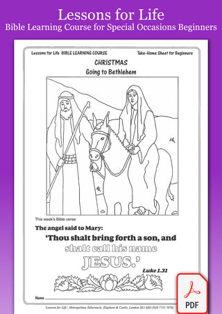 Bible Learning Course Beginners Sheets for Special Occasions pdf cover image