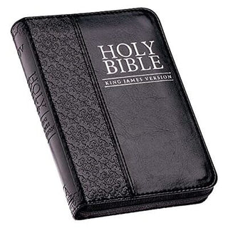 Black KJV Pocket Bible with zip