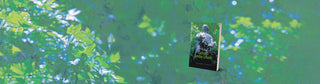 Slide showing a copy of the book A History of Outreach Sunday Schools against a background of green foliage which is out of focus.