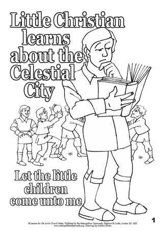 Junior Church Beginners Little Pilgrim's Progress Part 1 sample worksheet image.