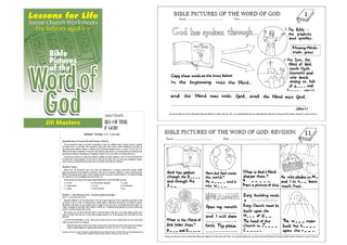 Junior Church Infants Bible Pictures of the Word of God spread image.