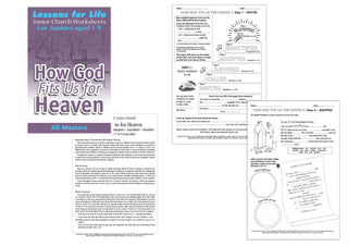 Junior Church Juniors How God Fits Us for Heaven spread image.