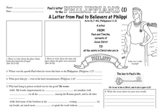 Junior Church Seniors Philippians Sample Worksheet
