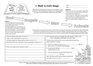 Junior Church Seniors Questions & Answers About Man spread image.