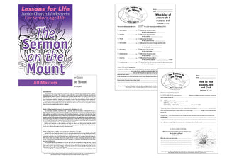 Junior Church Seniors The Sermon on the Mount spread image.