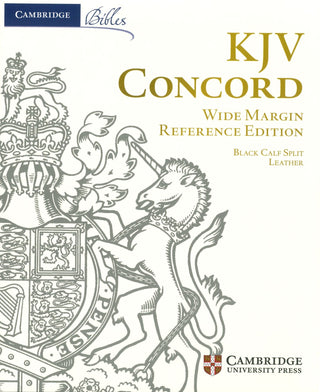 KJV Cambridge Bibles Concord Wide Margin Reference Edition Black Calfsplit Leather cover image.