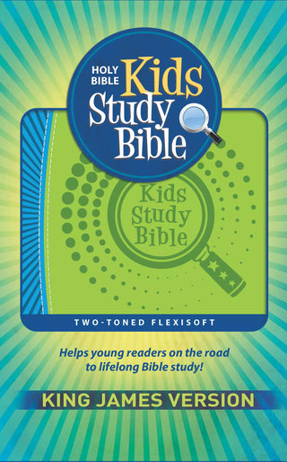 KJV Kids Study Bible Blue/Green Flexisoft cover image.