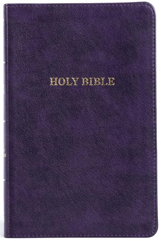 KJV Thinline Reference Bible Purple Leathertouch cover image.