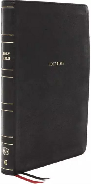 NKJV Giant Print Center-Column Reference Bible (Black Leatherflex) cover image.