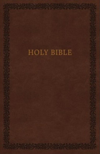 NKJV Holy Bible Leathersoft Brown Comfort Print cover image.