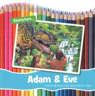 Sketches... Adam and Eve Colouring book cover image