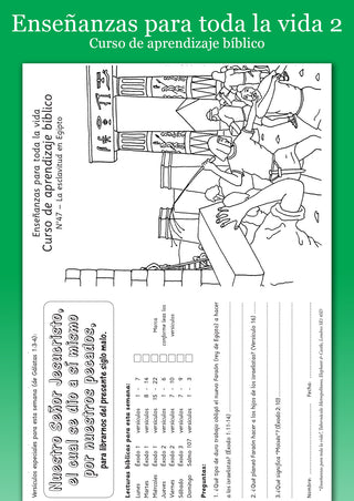Spanish Lessons for Life 2 Bible Learning Curse