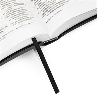 Image showing the text, ribbon and binding of the Spanish Bible in Imitation leather