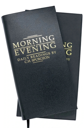 Morning and Evening (Black Leather) Daily Readings by C H Spurgeon cover image.