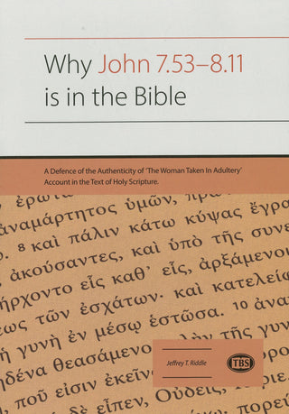 Why John 7.53-8.11 is in the Bible cover image.