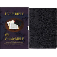 9U Large Type Family Bible Register Black Calfskin KJV (9CFR)