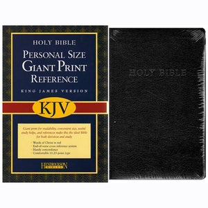 KJV Giant Print Personal Size Reference  Black Bonded Leather