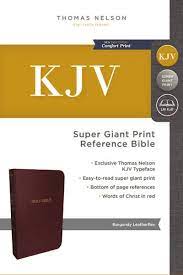 KJV Reference Bible, Burgundy, Giant Super Print