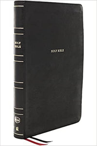 NKJV, Reference Bible, Center-Column Giant Print, Leathersoft, Black, Red Letter Edition, Comfort Print