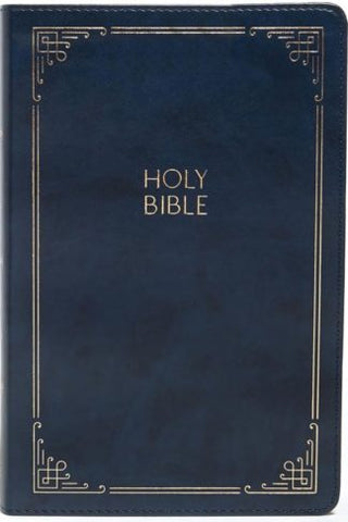 KJV Large Print Personal Size Reference Bible, Navy Imitation Leather – Large Print