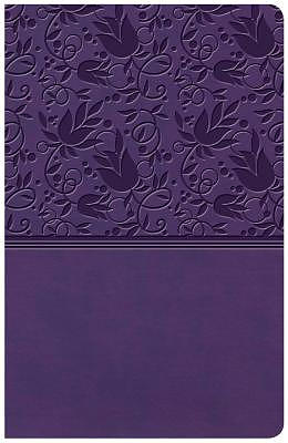 Holman KJV Large Print Personal Size Reference Bible, red letter,  Purple Leathertouch