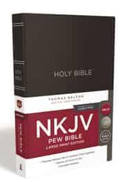 NKJV Large Print Pew Bible,  Black Hardcover with red letter